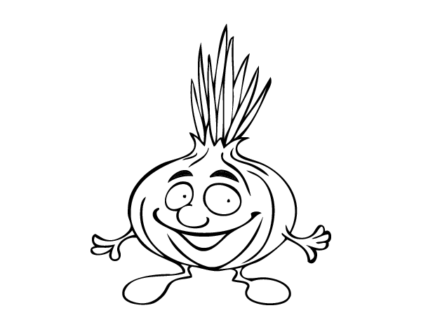 Malbuch Happy Little Onion zum Ausdrucken für Kinder