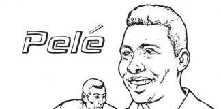 livre de coloriage de la célèbre star du football Pelé