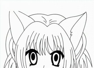 coloring pages girl with ears from tokyo mew mew fairy tale