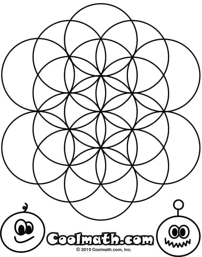 coloring book circles connected to each other