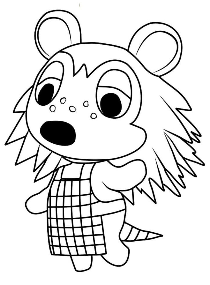 coloring pages character in checkered farthing