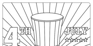 Coloring page American Independence Day