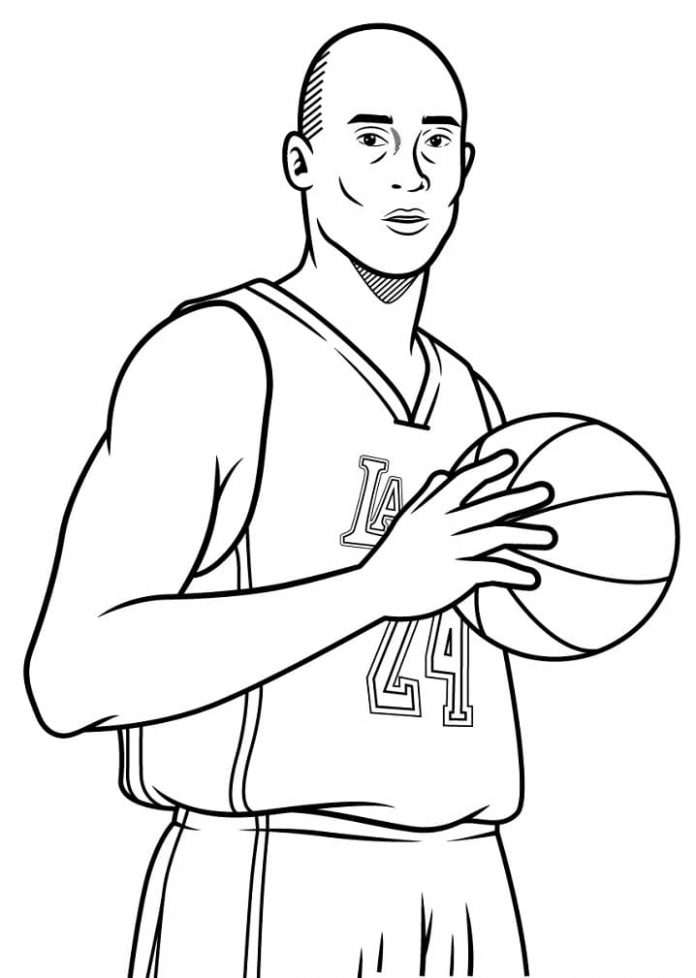 kobe bryant coloring pages