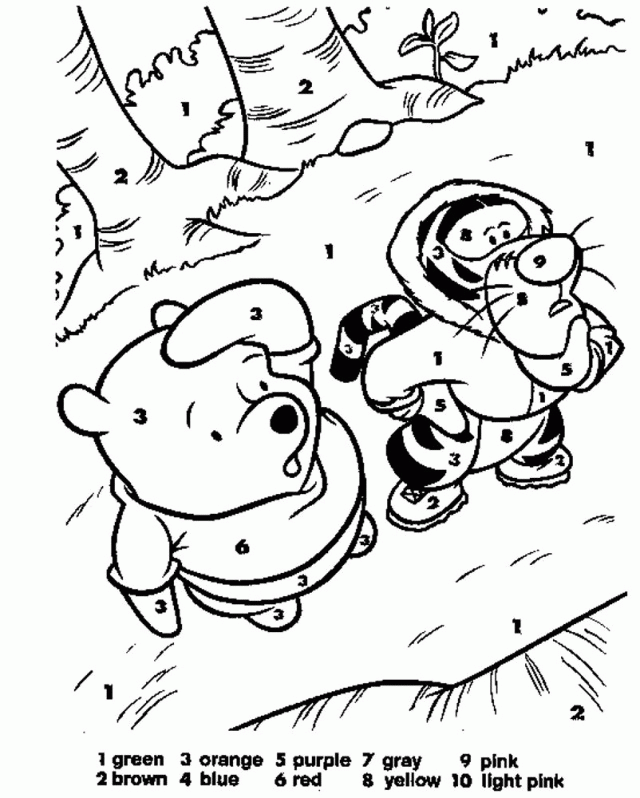 Livro de colorir Winnie the Pooh and Tigger