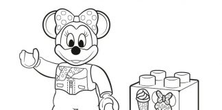 Libro para colorear Lego duplo mouse Mini by the cupcakes