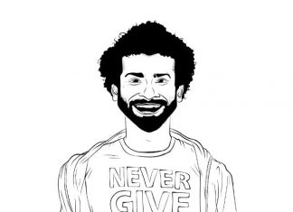 Coloring page Mohamed never give up