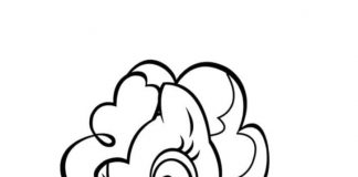 Coloring book Pinkie Pie by the letterbox for girls
