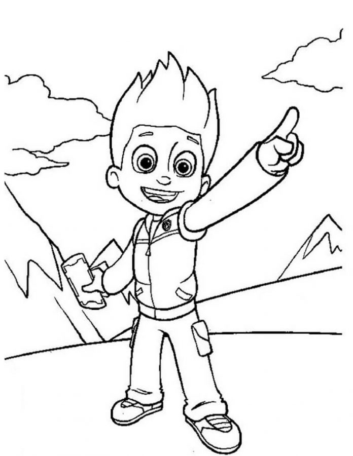 Coloring page Ryder shows the place he was looking for