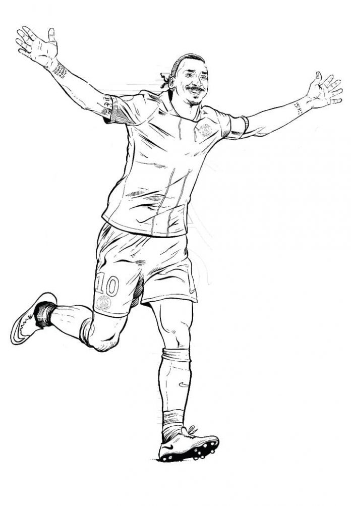 väritys Zlatan Ibrahimović nauttii maalistaan