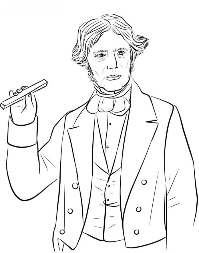 English physicist printable coloring book