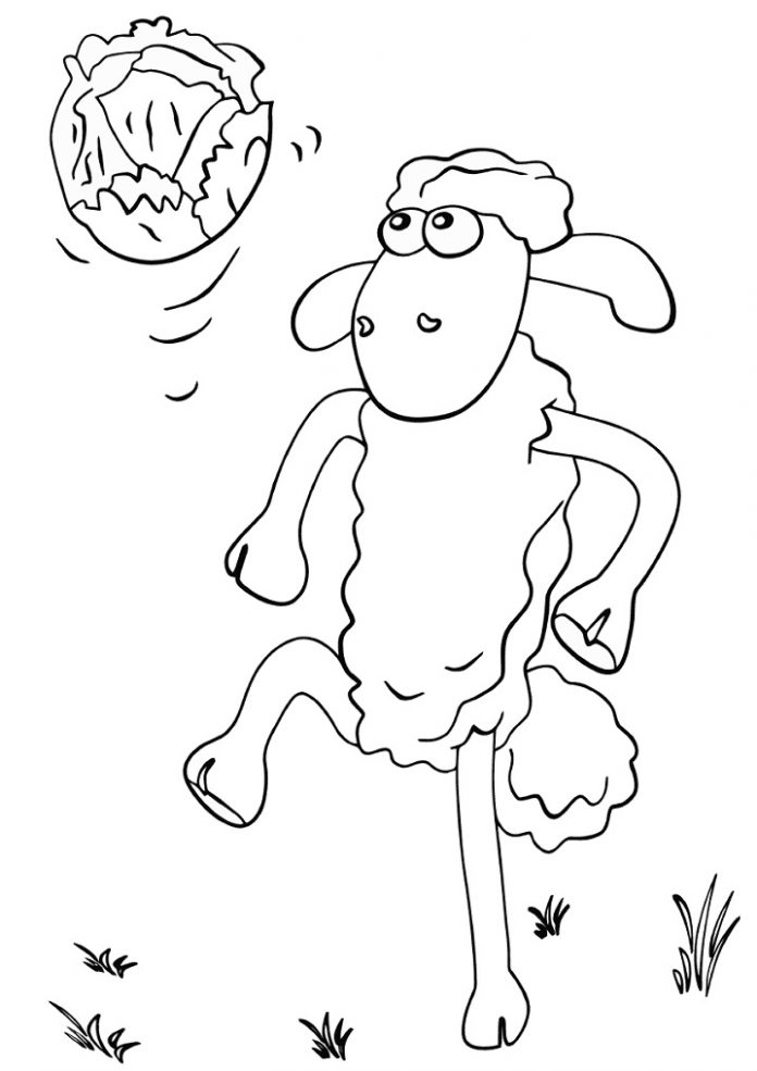 målarbok shaun lamb conquers cabbage (Shaun lamb erövrar kål)