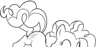 Pinkie Pie running printable coloring book for girls