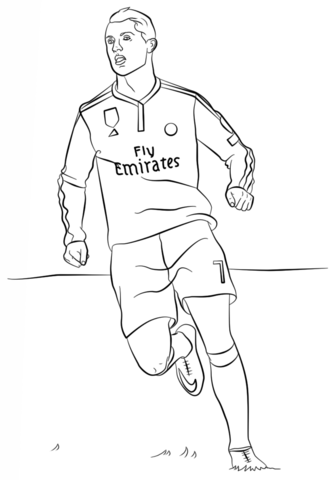 coloring page of a running athlete
