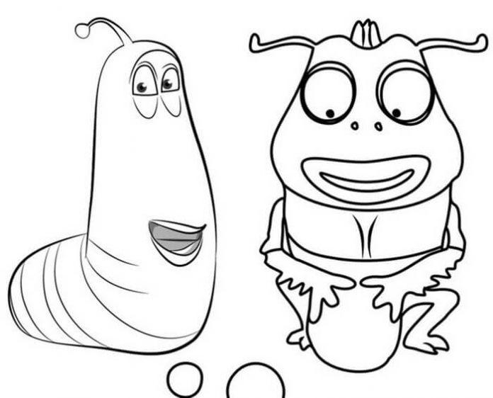 coloring page cartoon characters