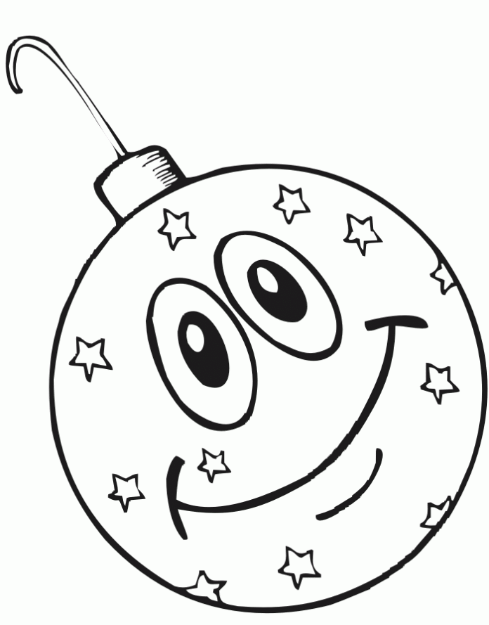 coloring book bauble smiling bauble