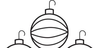 Christmas baubles coloring book with ornaments for kids to print