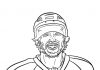 página para colorear jugador de la NHL con barba
