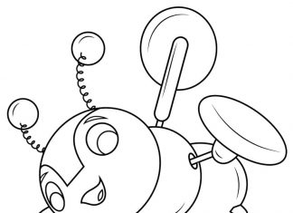 coloring book buzzing insect