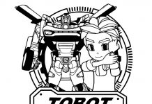 livre à colorier garçon avec robot - Tobot pour garçons