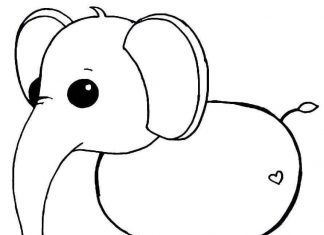 Coloring book for 2 year old baby elephant