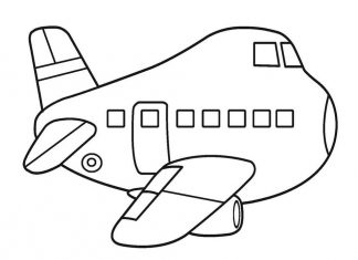 coloring book for 2 year old airplane