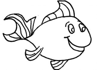 omalovánky pro tříleté děti Happy Fish