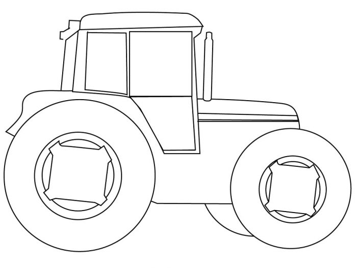 Malbuch für 4 Jahre alten Traktor