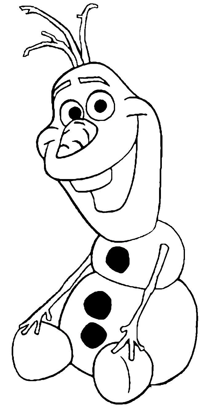 Färgbok för 5 åriga snögubben Olaf