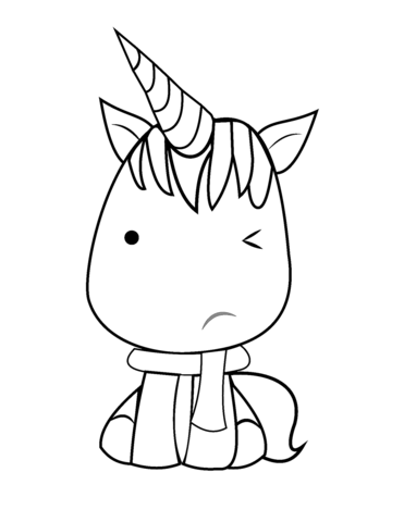 Coloring book for 5 year old unicorn winks at him