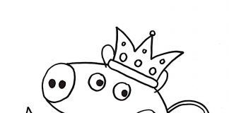 Coloring book for 5 year old piggy Pepa the magician