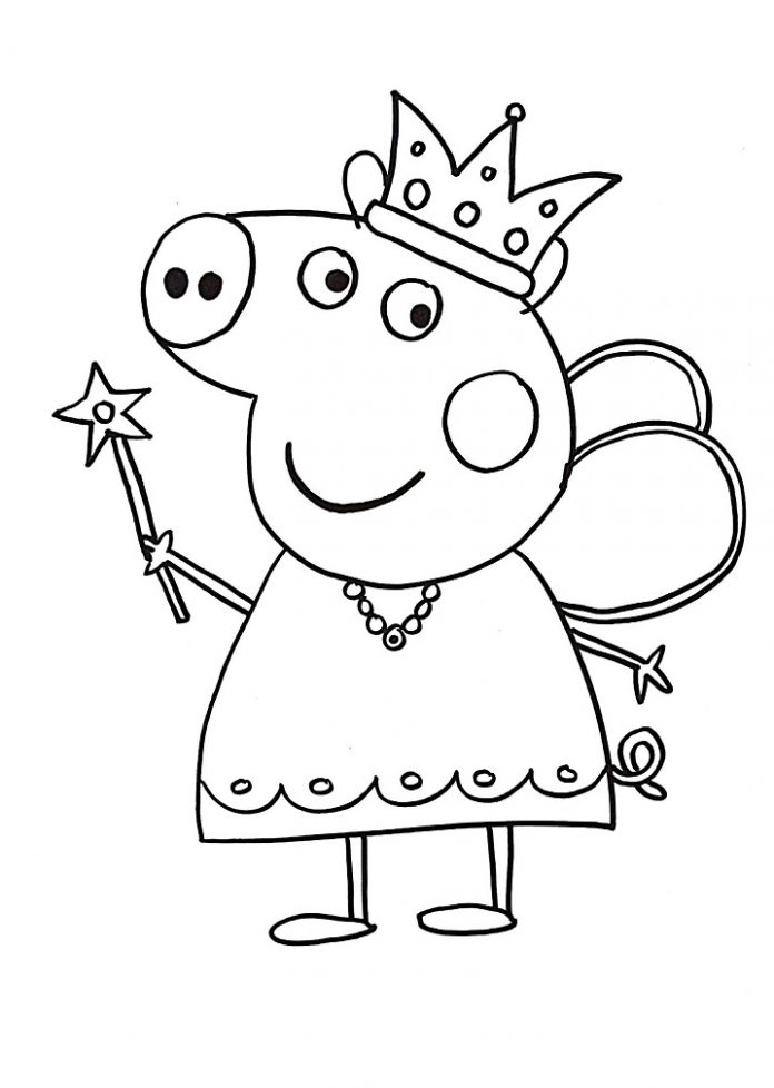 Coloring book for 5 year old piggy Pepa the magician