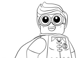 Coloring book for 7 year old lego hero in cape
