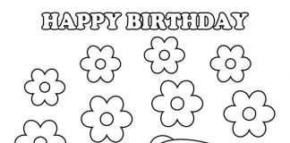 kolorowanka dla 7 latka kartka urodzinowa