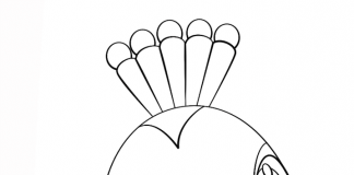 Coloring book for 7 year old little turkey