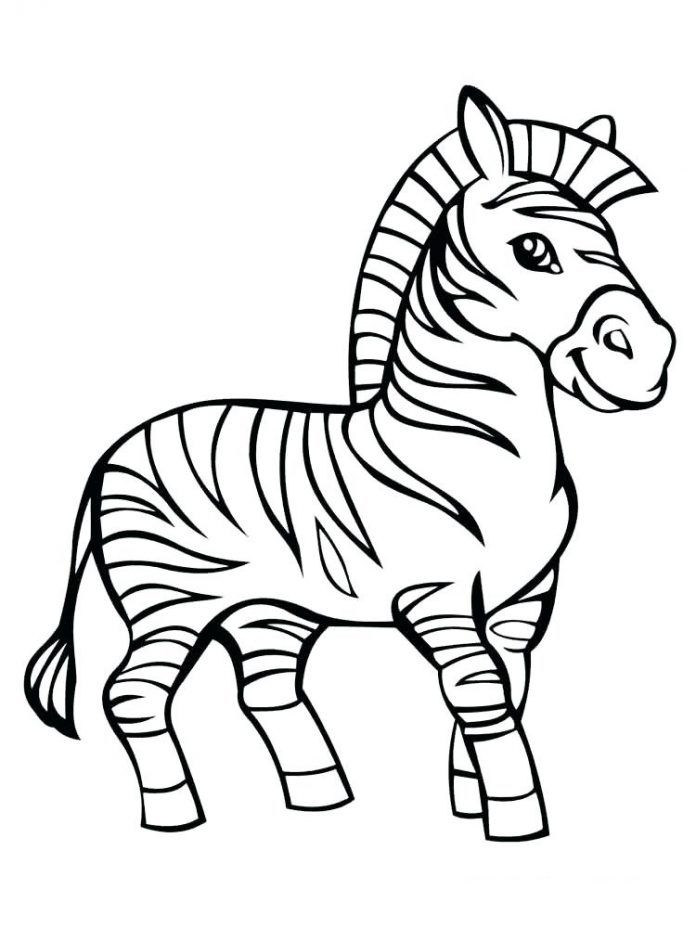 Coloring book for 7 year old striped zebra