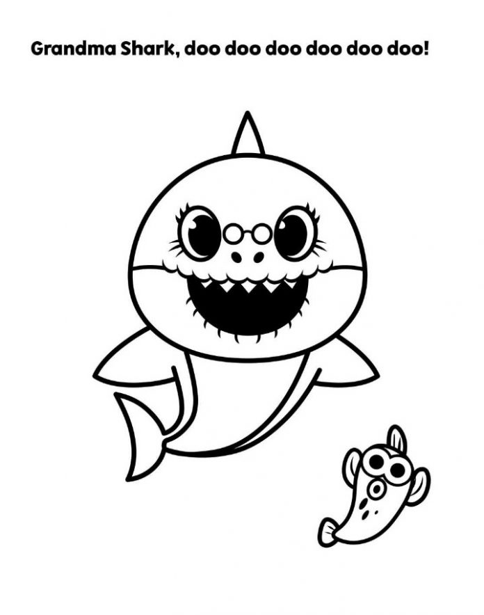 Coloring book for 7 year old shark with glasses
