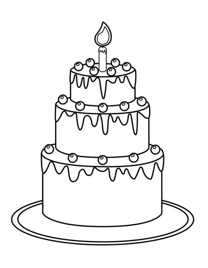 Coloring book for 7 year old birthday cake