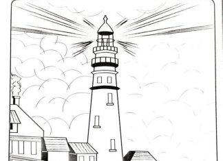 waterfront houses coloring book