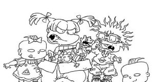 coloring page kids play with toys