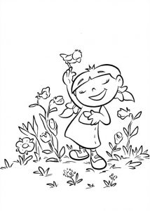 birdgirl coloring page template