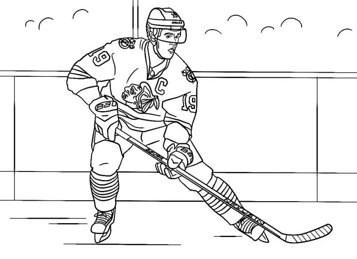 NHL player printable coloring book for kids