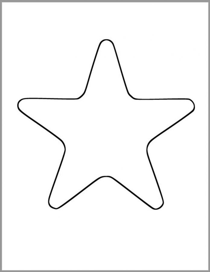 Omaľovánky Veľká šablóna hviezdy pre deti