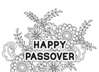 coloring page happy Passover