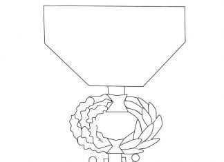 Coloring page medal honors in France