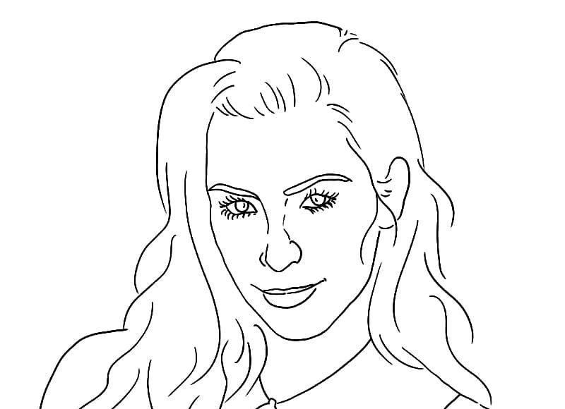 Kim Kardashian printable and printable coloring pages online