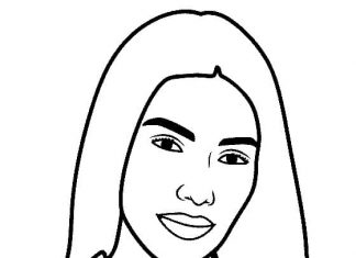 page à colorier imprimable sur le maquillage de Kim Kardashian