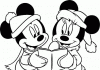 Coloring book Mickey Mouse and Mini sing Christmas songs