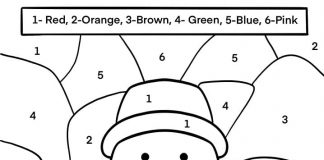 coloring book colors by instructions snowman