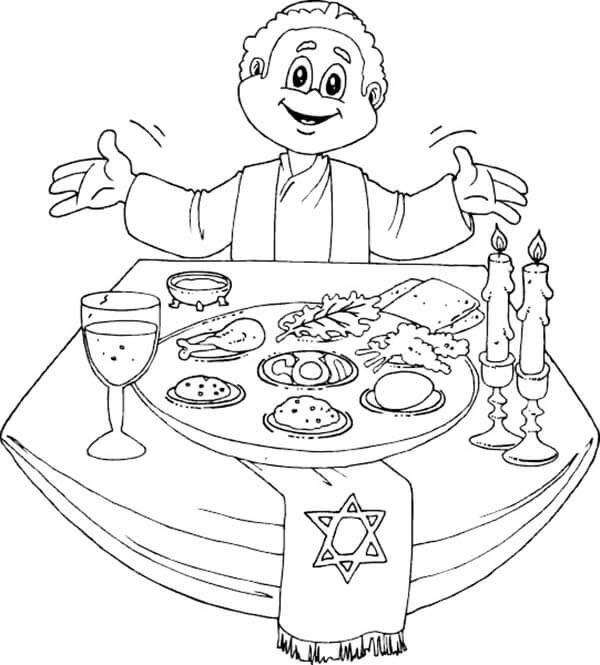 coloring book priest in front of the table