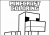 minecraft tyúk színező könyv